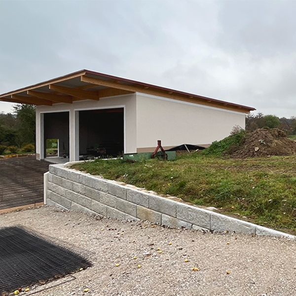 Stützwand als Böschungssicherung von SW Umwelttechnik